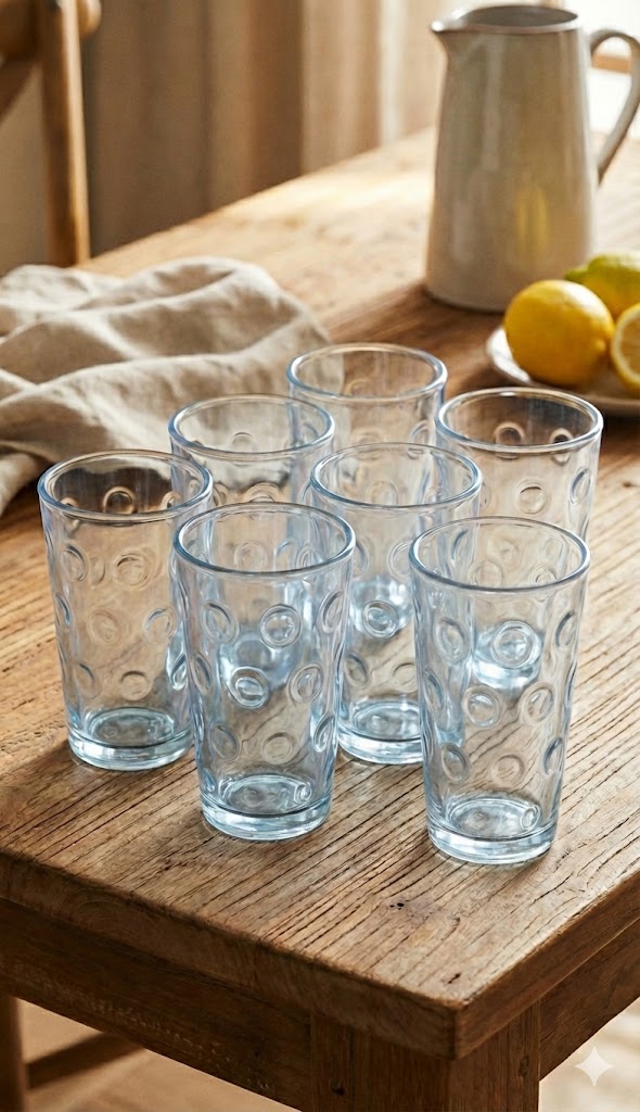 Mon Verre Trinkgläser 8 Stück Set Glas Trinkbecher Haushalt Küche