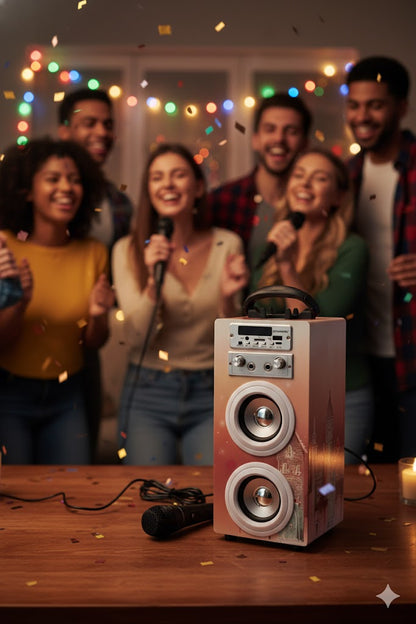 DYNASONIC 025-18 Bluetooth Lautsprecher, Fantastischer Design, Laustsprecher Box