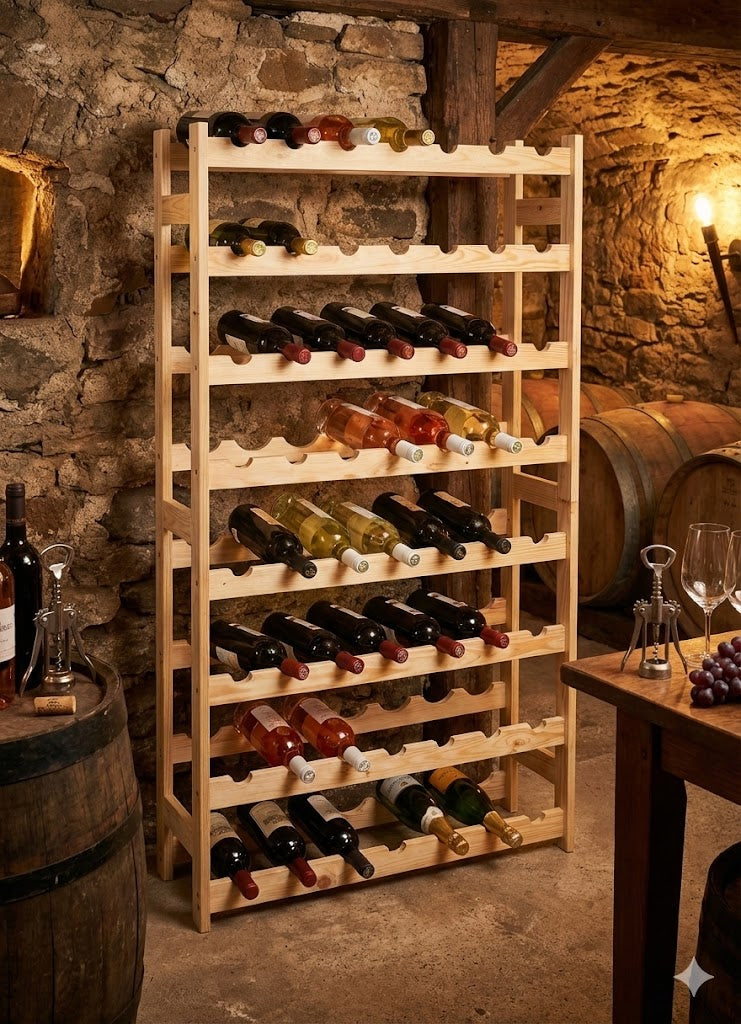 Obi Flaschenregal 56 Fächer Nadelholz 120x72,5x25 cm Weinregal