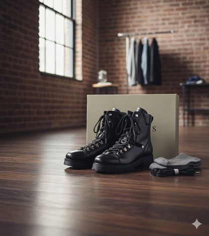 Allsaints Franka Damen Boots Leder Schwarz Gr. 39 Stiefeletten Schuhe ✅