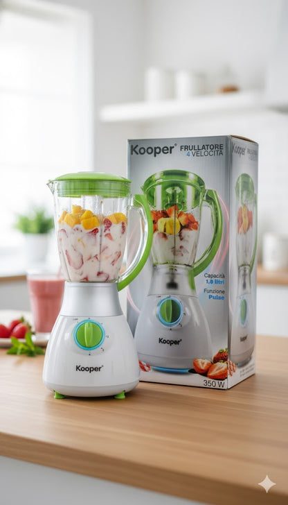 Kooper Elektrischer Mixer, 4 Geschwindigkeiten, Stahl