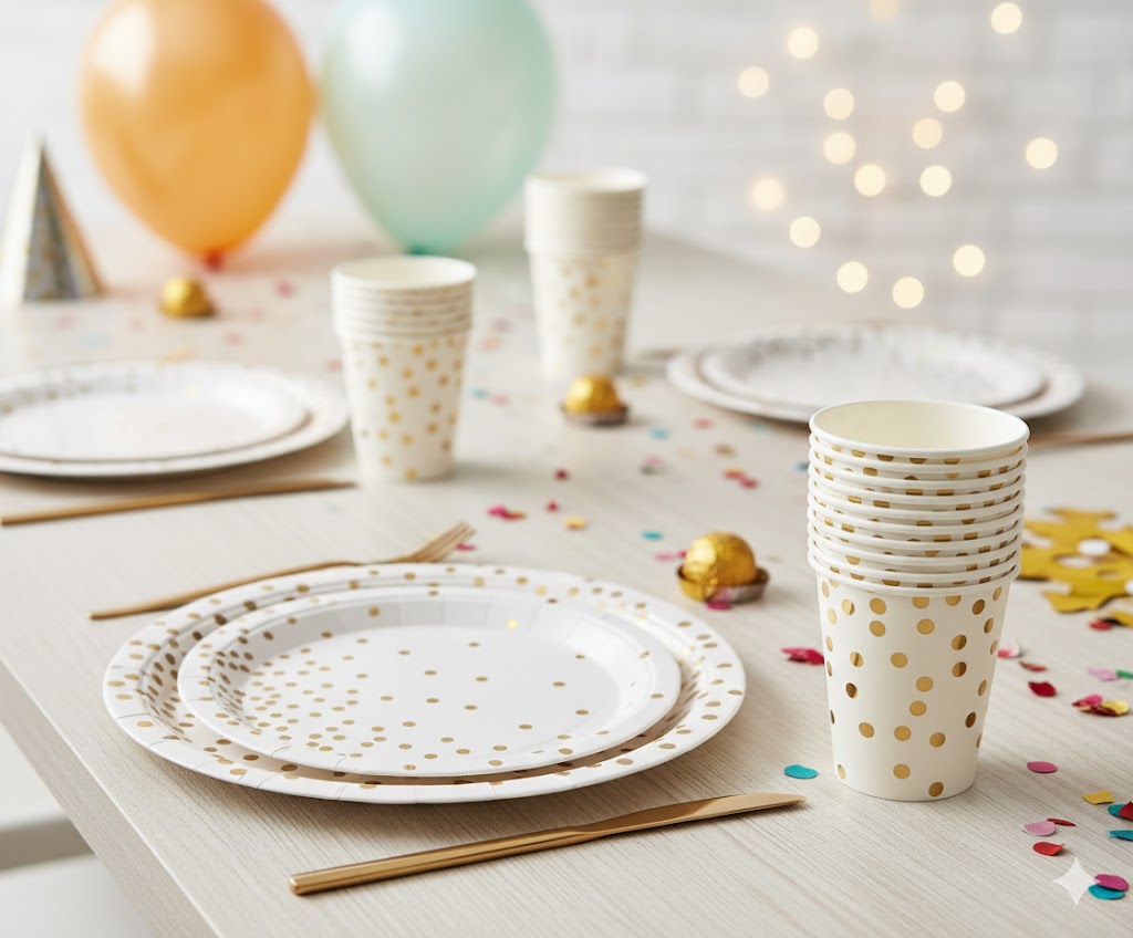 Partyteller-Becher Pappe, 30 Stück