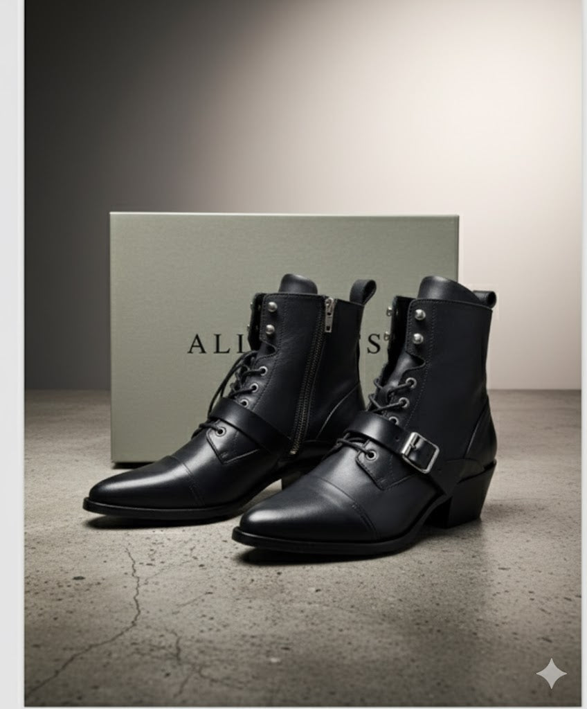 Allsaints Katy - Zip Boot - Schwarz, Damen Größe 39
