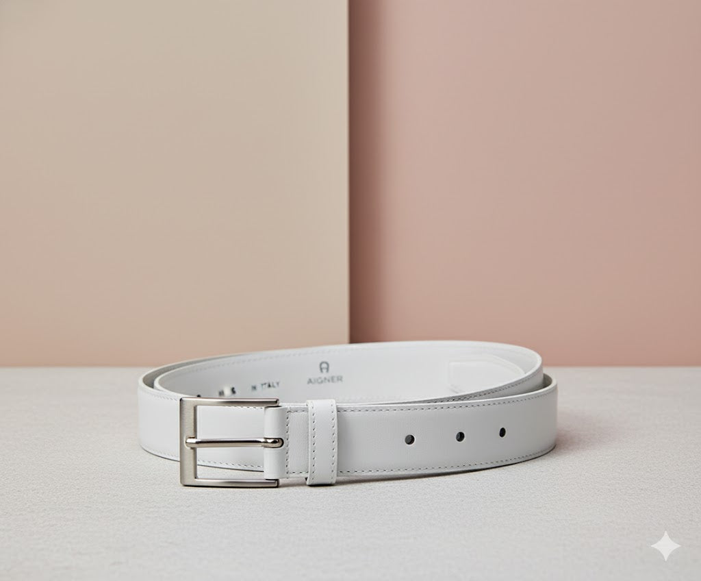 Aigner 125448 6A Gürtel 75, Creme, Damen
