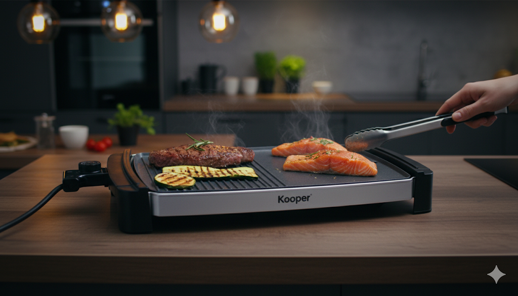 Kooper 5901116 Dome-Steak Elektrische Antihaft-Grillplatte