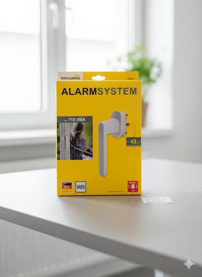 ALARM SYSTEM Schellenberg 46507 Sicherheits-Alarmgriff weiß - 43 mm 115dBA