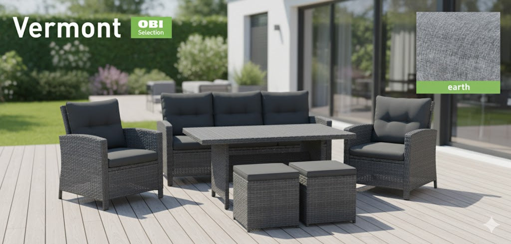 Vermont Kissen-Set 12-teilig für Lounge-Set Earth Farbe Loungekissen Outdoor