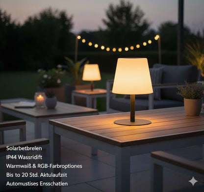 Solar/Kabel Tischlampe 2 in 1 Schlafzimmer/Garten